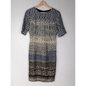 Brooks Brothers Silk‎ Dress Size 2 Short Sleeve Lined Midi